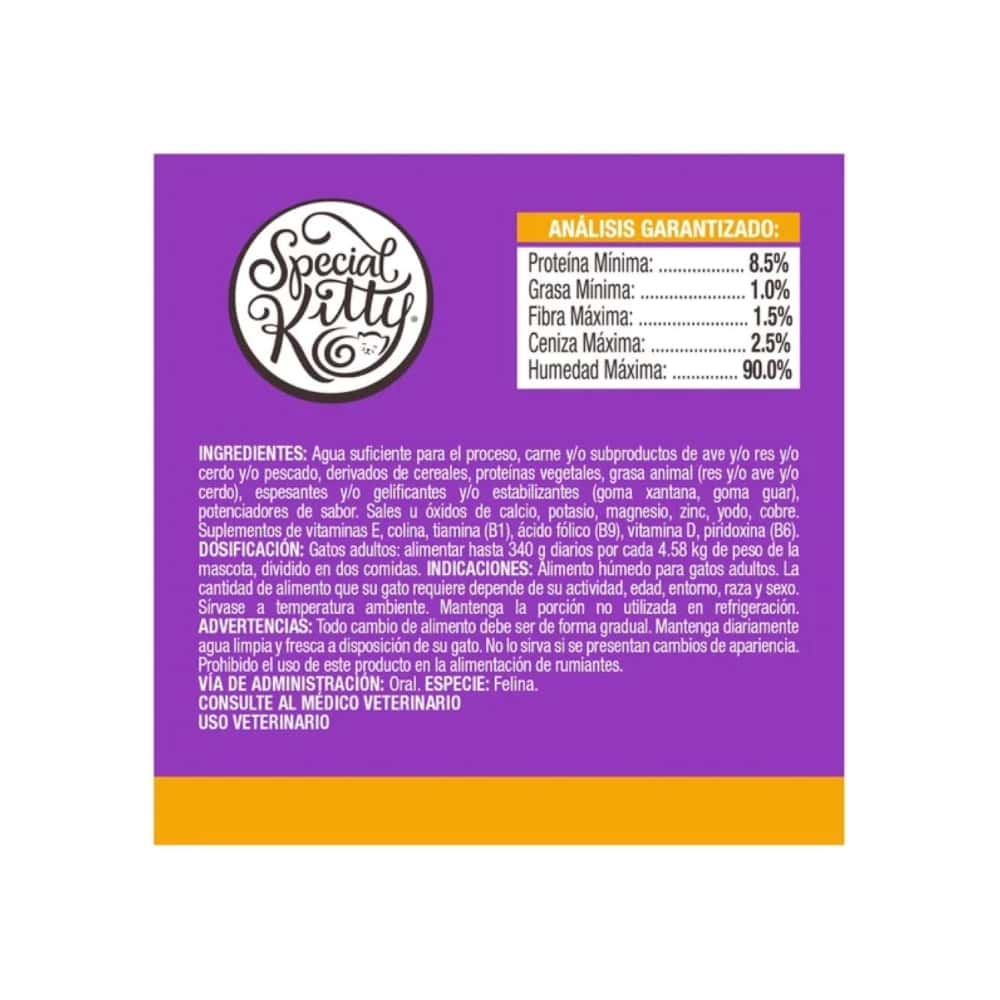 Alimento húmedo para gatos adulto pollo en filetes Special Kitty (85 g / 3 oz) - Miniatura 3