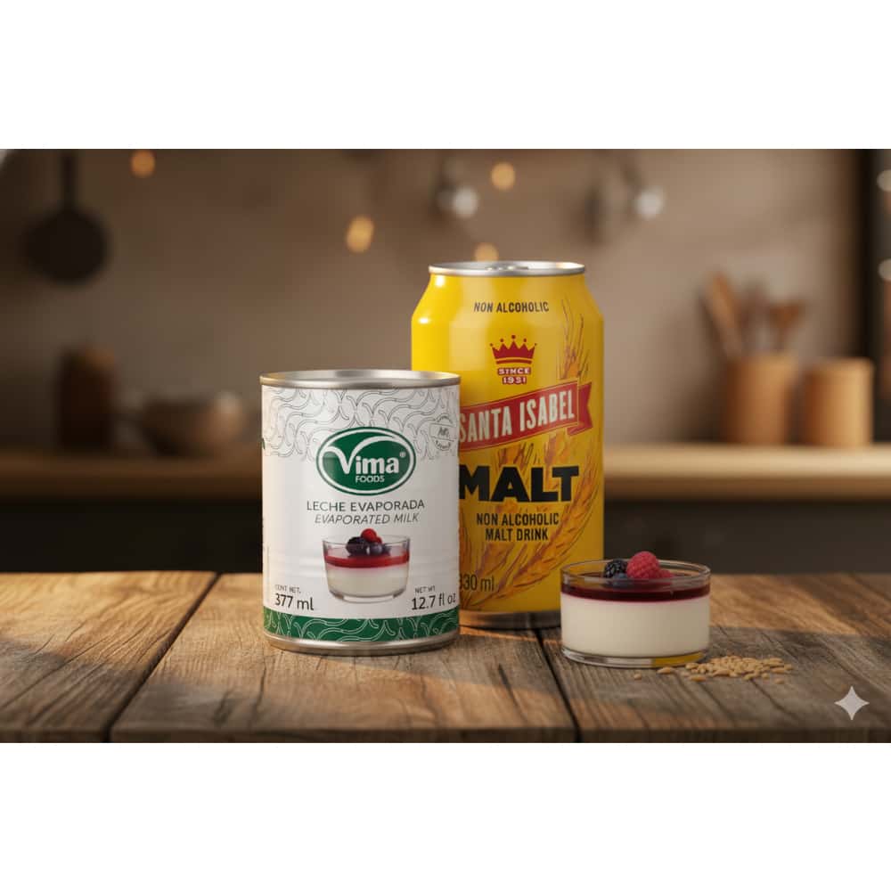 Leche evaporada Vima Foods (377 ml) + Malta Santa Isabel (330 ml) - Miniatura 4