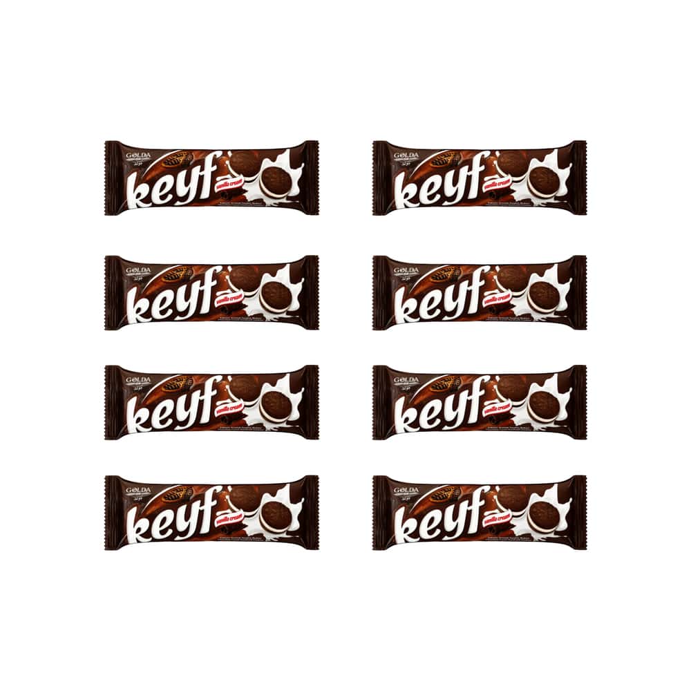 Galleta sándwich de chocolate con crema de vainilla Keyf Golda (8 X 50 g / 1.76 oz) - Miniatura 1
