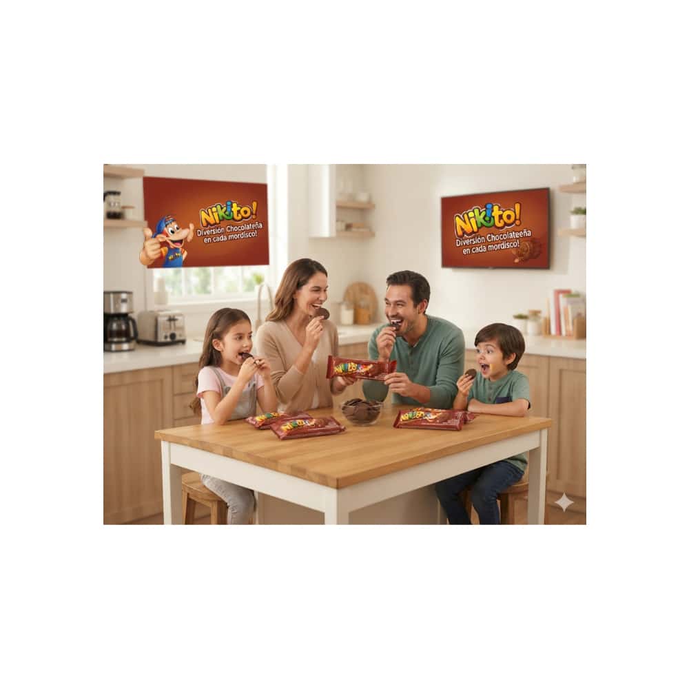 Galletas dulces con crema sabor chocolate Nikito (6 x 51.6 g / 1.82 oz) - Miniatura 5