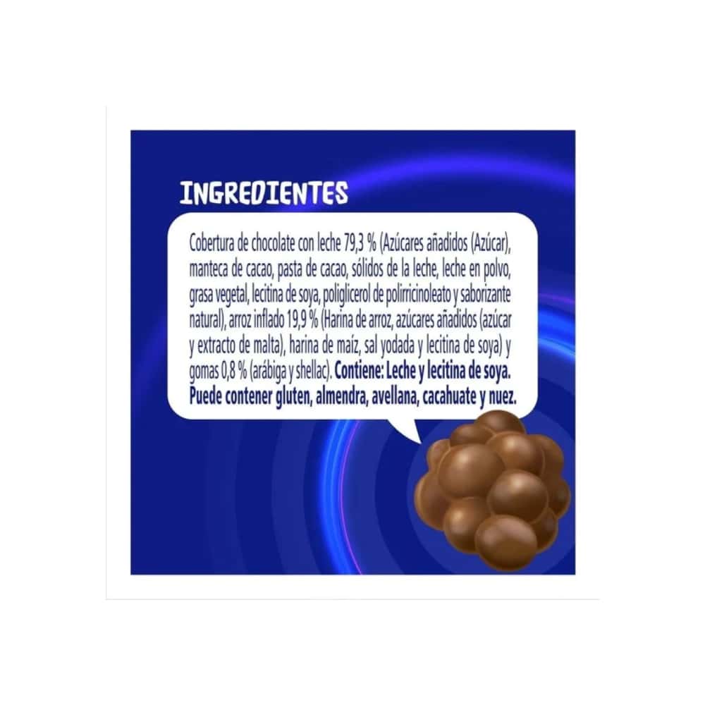 Arroz inflado cubierto de chocolate con leche Crunch Rocks Nestlé (43 g / 1.5 oz) - Miniatura 3