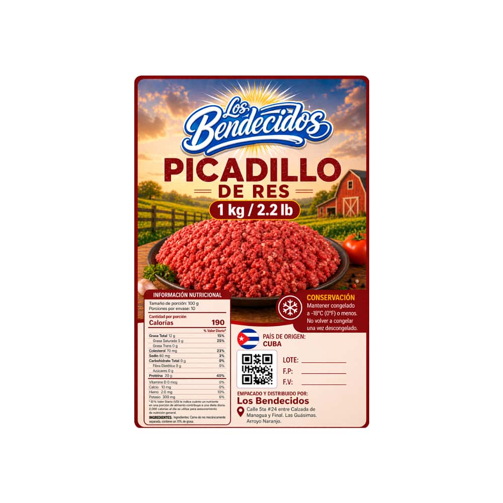 Picadillo de res Los Bendecidos (1 kg / 2.2 lb) - Miniatura 2