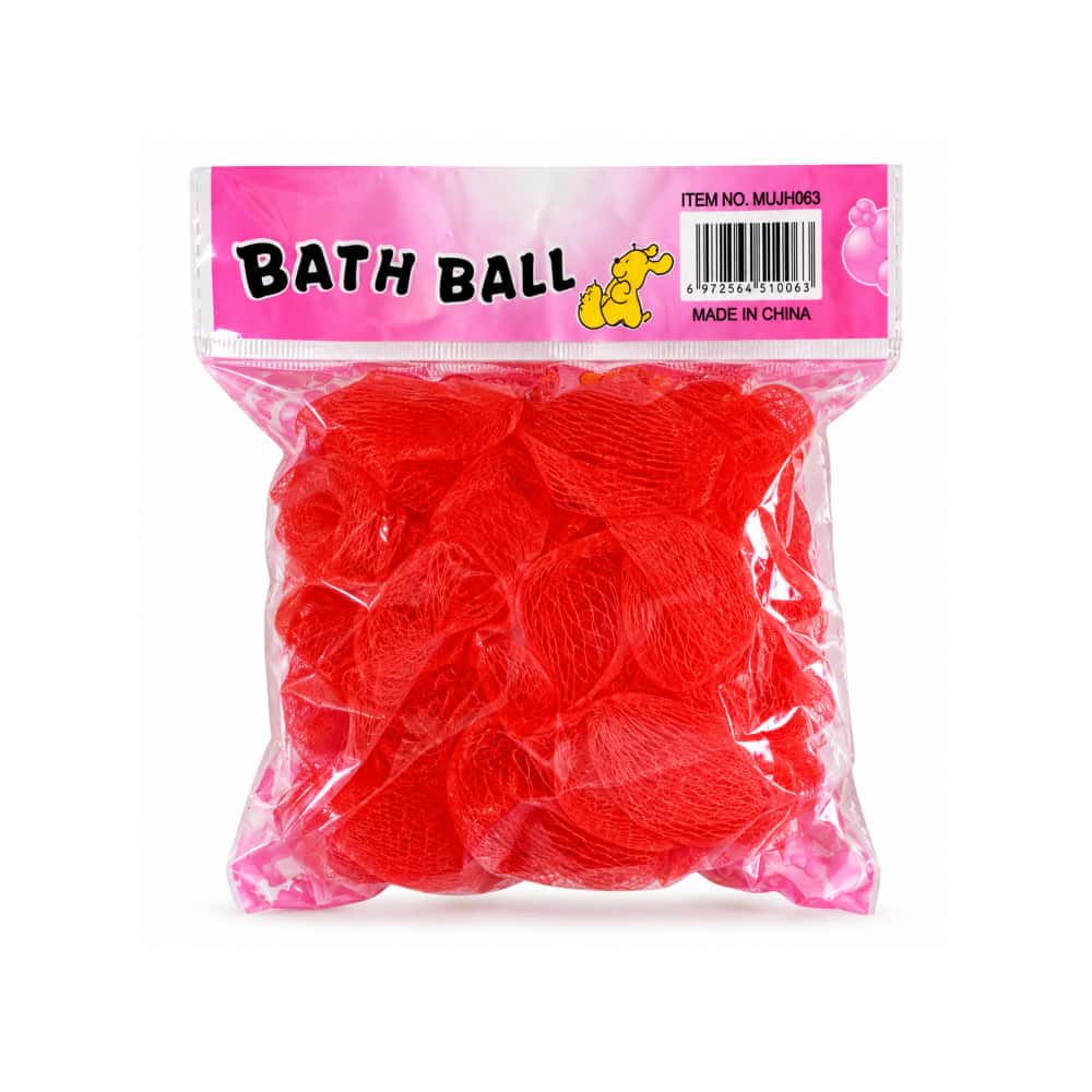 Esponja de baño tipo malla roja Mujinhua - Miniatura 2