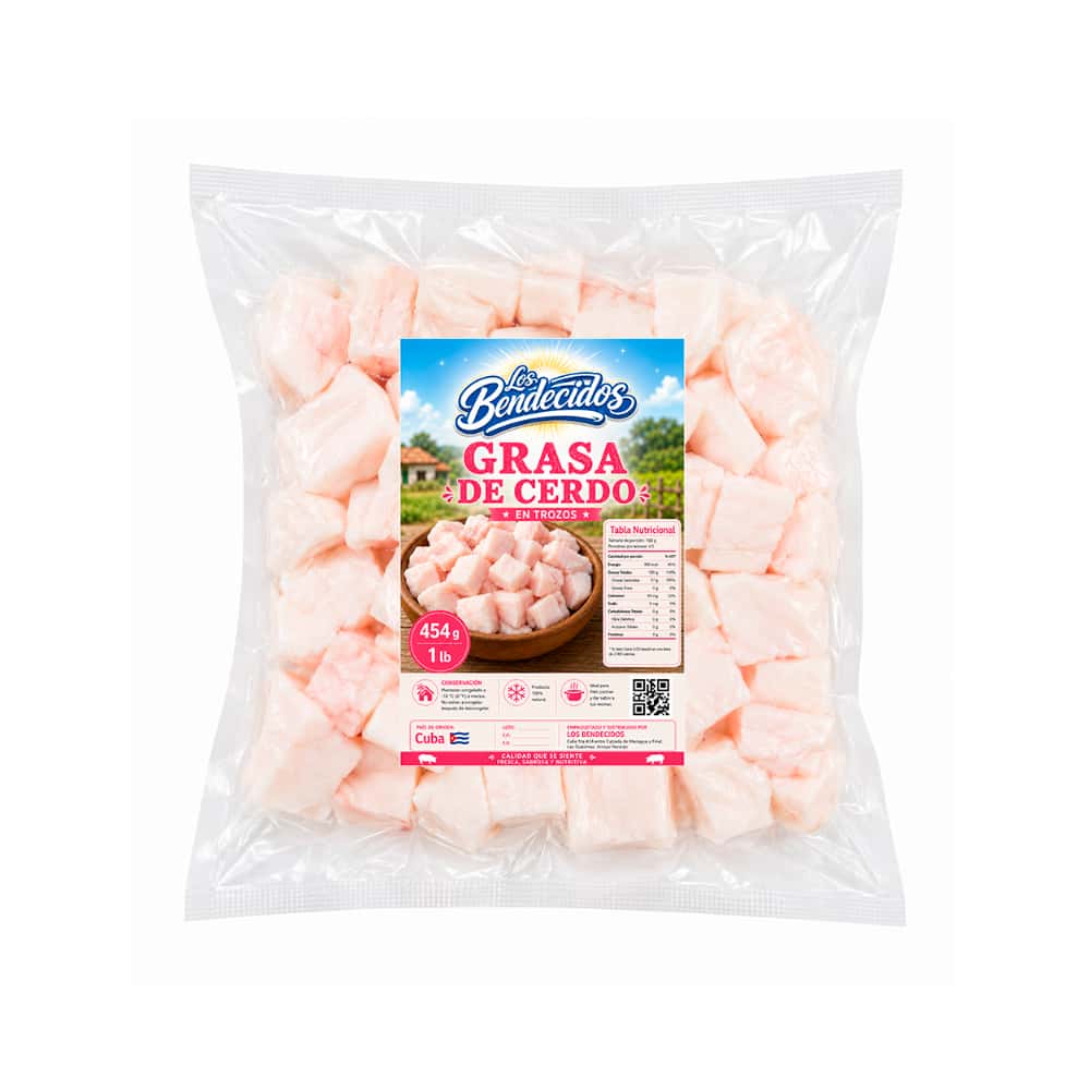 Grasa de cerdo en trozos Los Bendecidos (454 g / 1 lb) - Miniatura 1