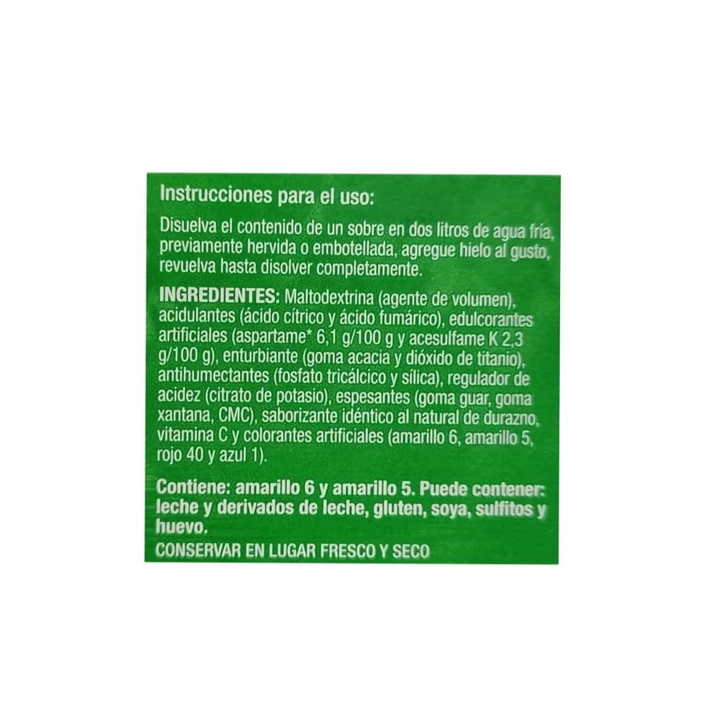 Refresco sabor durazno Zuko (12 x 8 x 13 g) - Miniatura 3