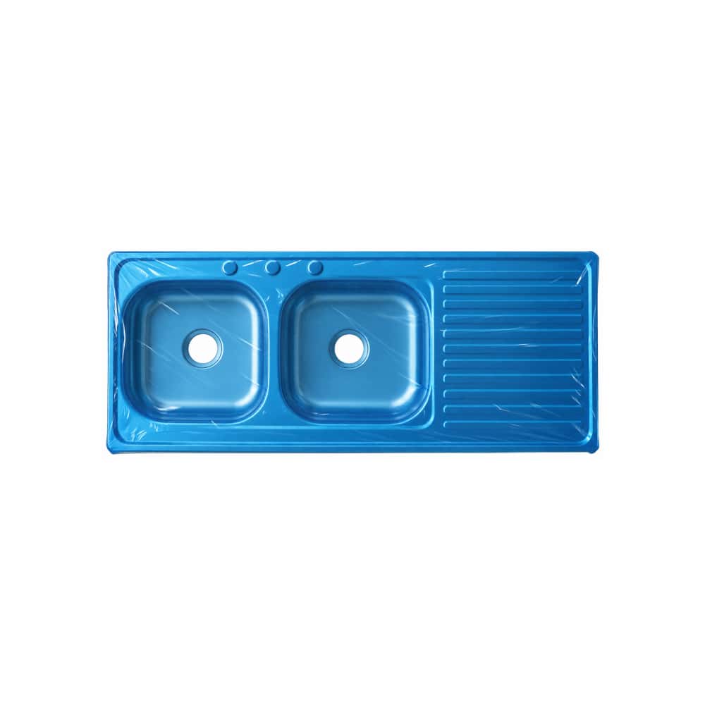 Fregadero de acero inoxidable doble con escurridor 120 cm × 54 cm Estone - Miniatura 2