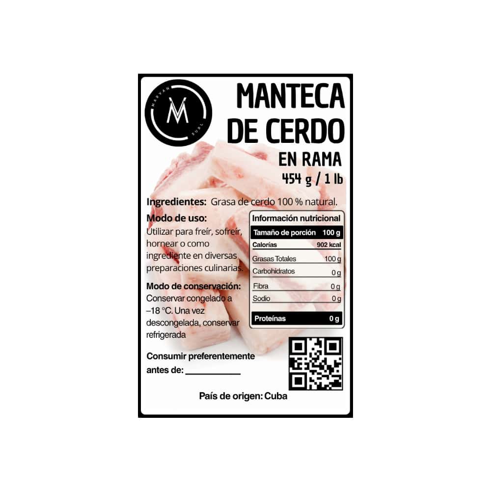 Manteca de cerdo en rama PDL LMC (454 g / 1 lb) - Miniatura 4