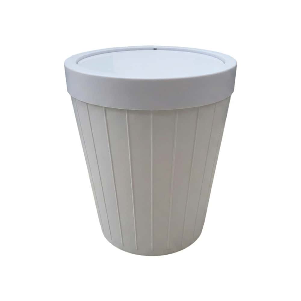 Cesto de plástico con tapa giratoria de 2 galones Lotus Home Collections - Miniatura 1