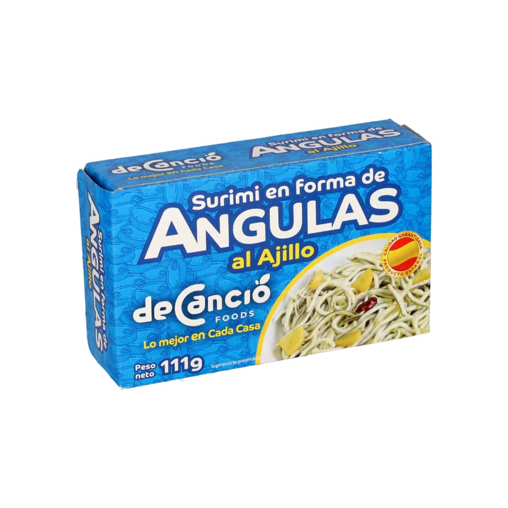 Surimi en forma de angulas al ajillo en aceite vegetal deCancio Foods (111 g / 3.92 oz) - Miniatura 2