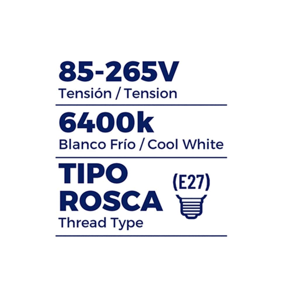 Bombillo recargable Led luz blanca 9 W Angel Light - Miniatura 5