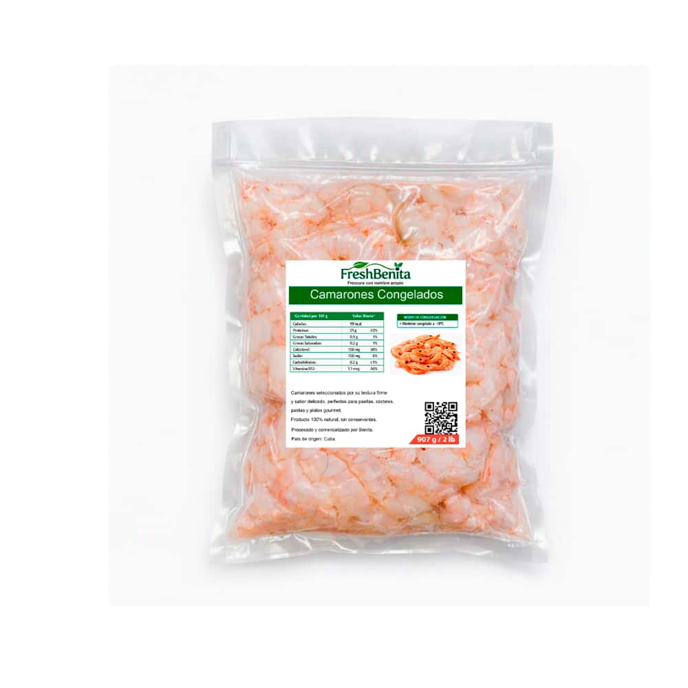 Camarones congelados FreshBenita (907 g / 2 lb) - Miniatura 1