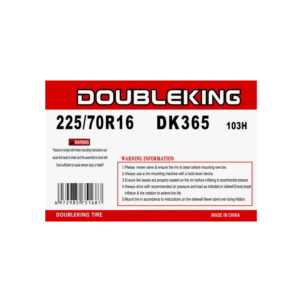 Neumático -goma- para carro 225 / 70 R16 Double King DK365 - Miniatura 3