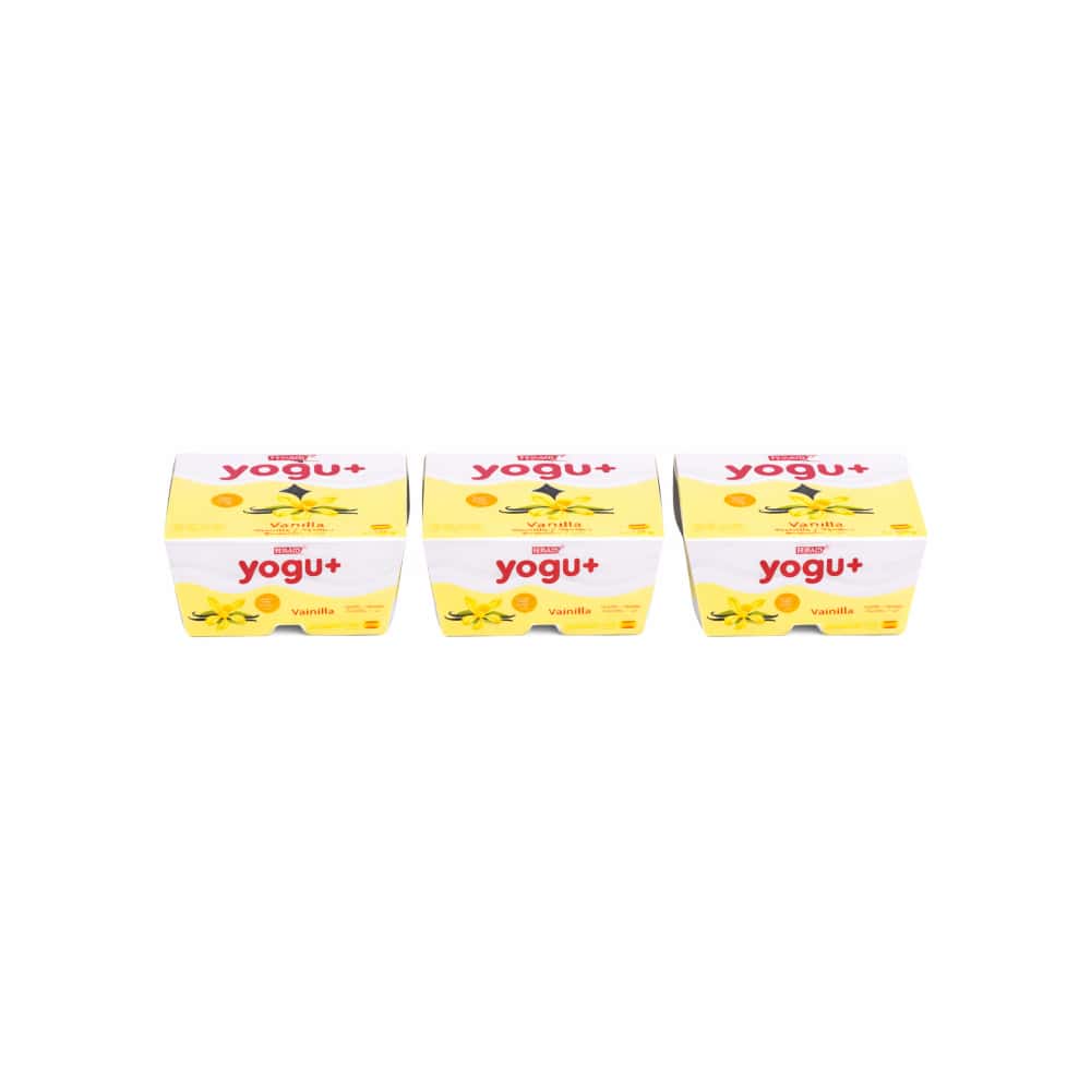 Yogur pasteurizado sabor a vainilla Yogu+ Feiraco (12 x 125 g / 4.40 oz) - Miniatura 1