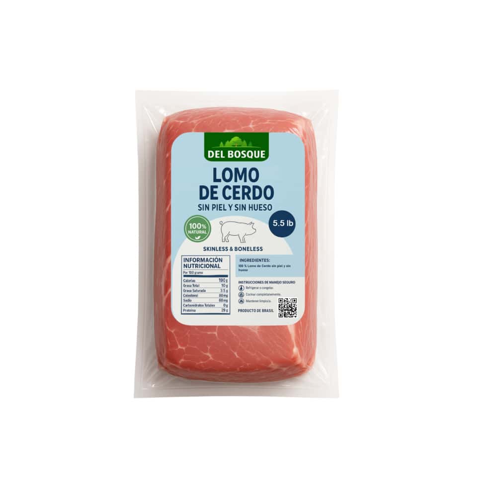 Lomo de cerdo sin piel y sin hueso Del Bosque (2.49 kg / 5.5 lb) - Miniatura 1