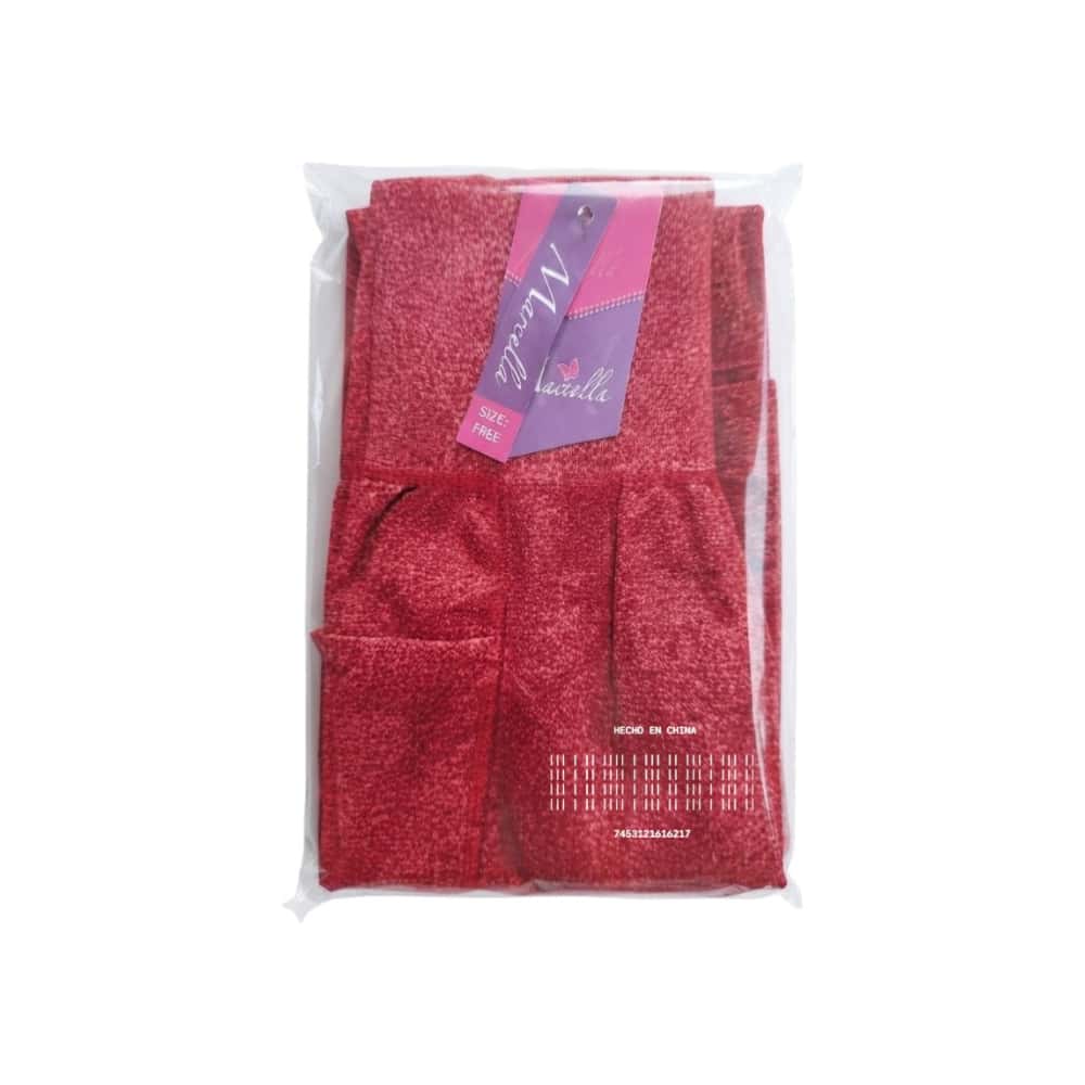 Licra larga deportiva con bolsillos y tiro alto rojo jaspeado Marcella (Talla única) - Miniatura 3