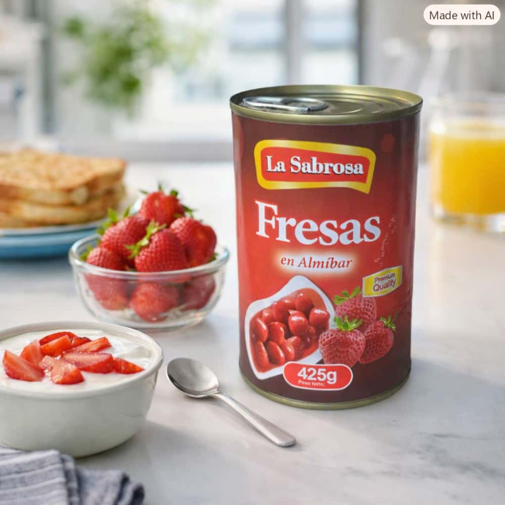 Fresas en almíbar La Sabrosa (425 g / 14.99 oz) - Miniatura 4