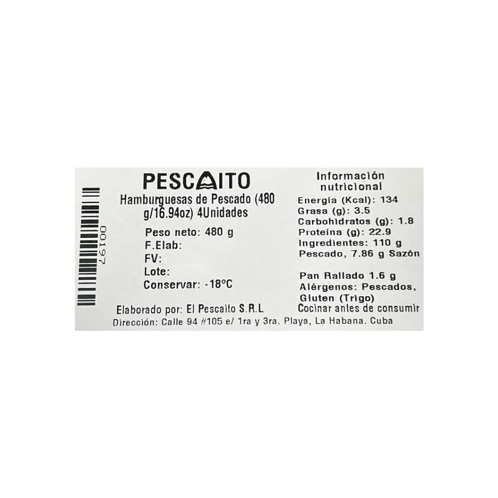 Hamburguesas de pescado Pescaito (480 g / 16.94 oz) - Miniatura 4