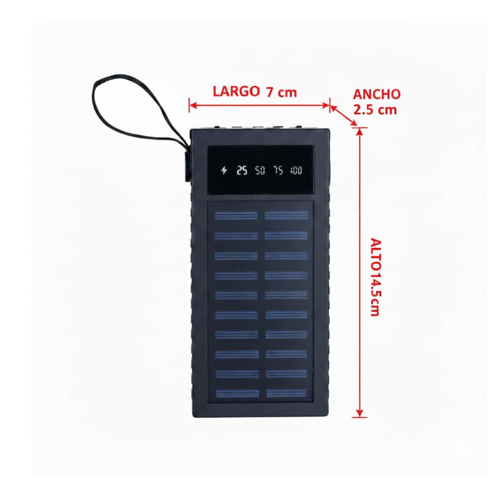 Cargador portátil con linterna LED y panel solar de 10000 mAh Linkmax - Miniatura 4