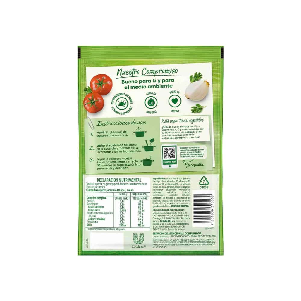 Sopa de municiones sabor casero Knorr (115 g / 4.05 oz) - Miniatura 3