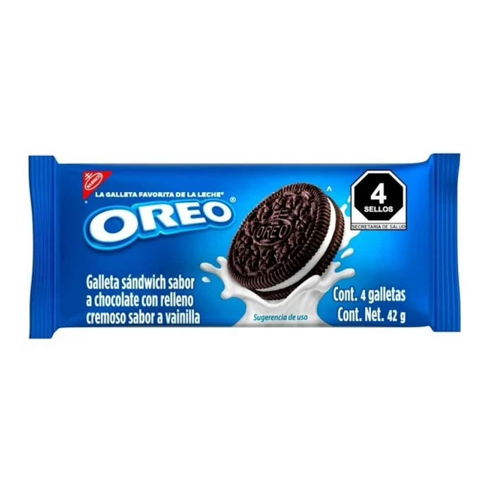 Galleta sándwich sabor a chocolate con relleno cremoso sabor a vainilla Oreo (42 g / 1.48 oz) - Miniatura 1