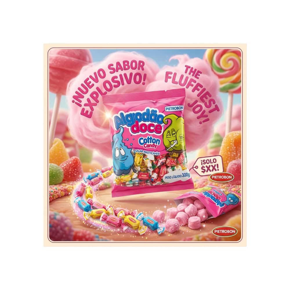 Caramelos suaves de algodón de azúcar Pietrobon (300 g / 10.58 oz) - Miniatura 5