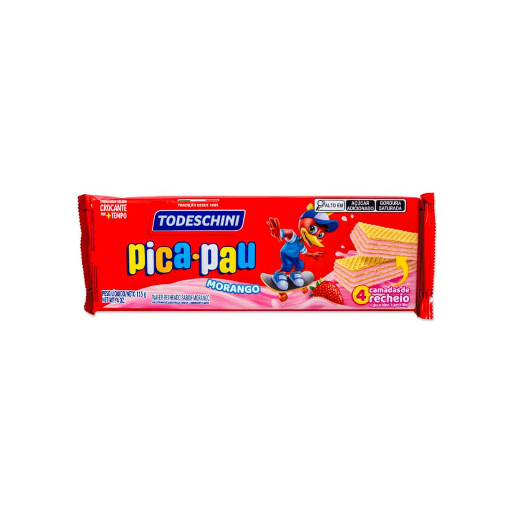 Combo de Sorbeto de chocolate pica pau Todeschini (115 g / 4.06 oz) + Sorbeto de fresa pica pau Todeschini (115 g / 4.06 oz) - Miniatura 3