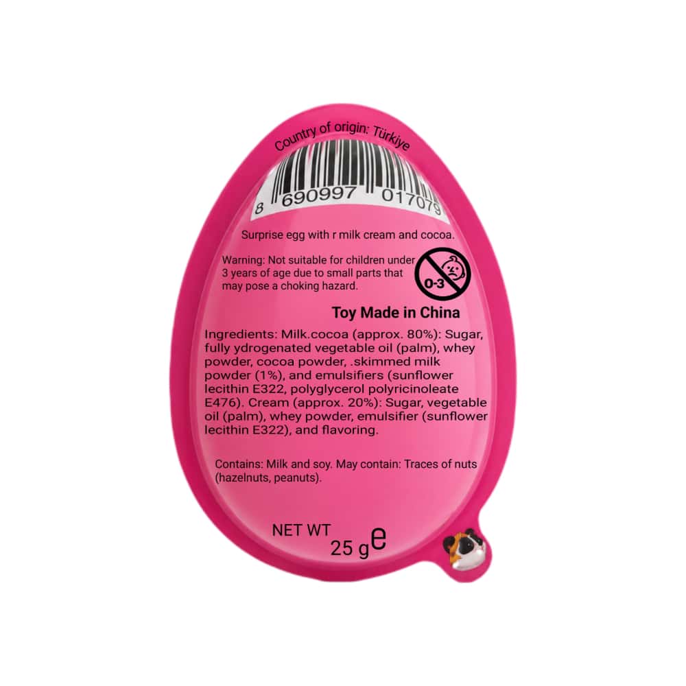Huevo sorpresa para niñas con crema de leche y cacao Jimmy Panda (25 g) - Miniatura 2