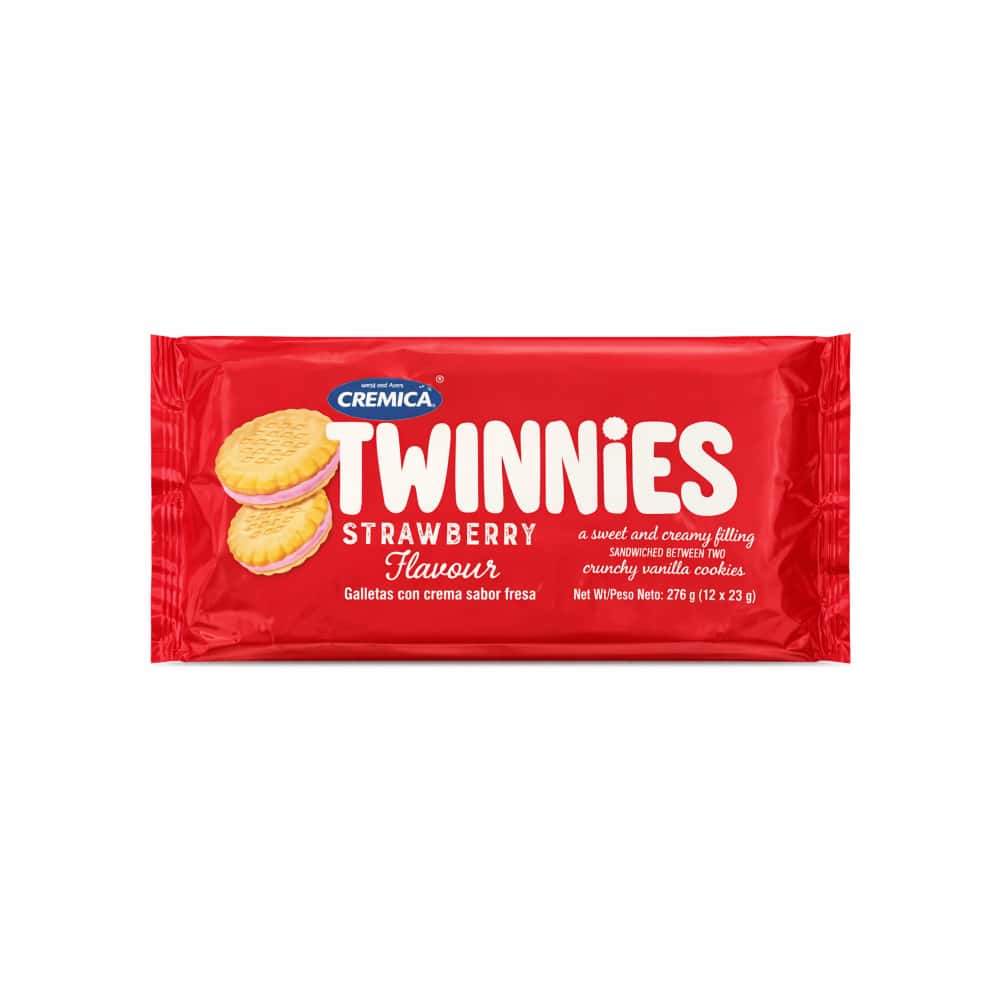 Galletas de vainilla con crema sabor a fresa Mrs Bector's Cremica Twinnies (276 g / 9.7 oz) - Miniatura 1