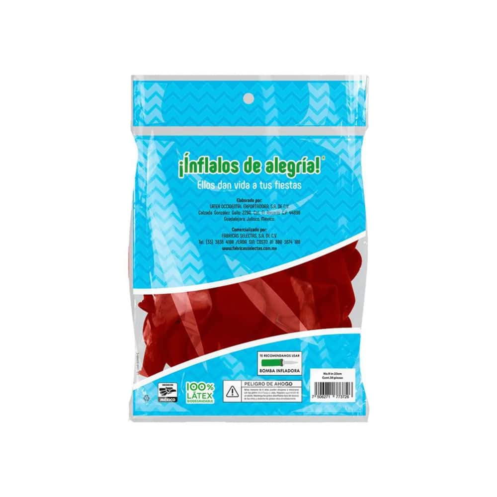 Paquete de globos rojo cereza Blogos Decorator (30 U) - Miniatura 4