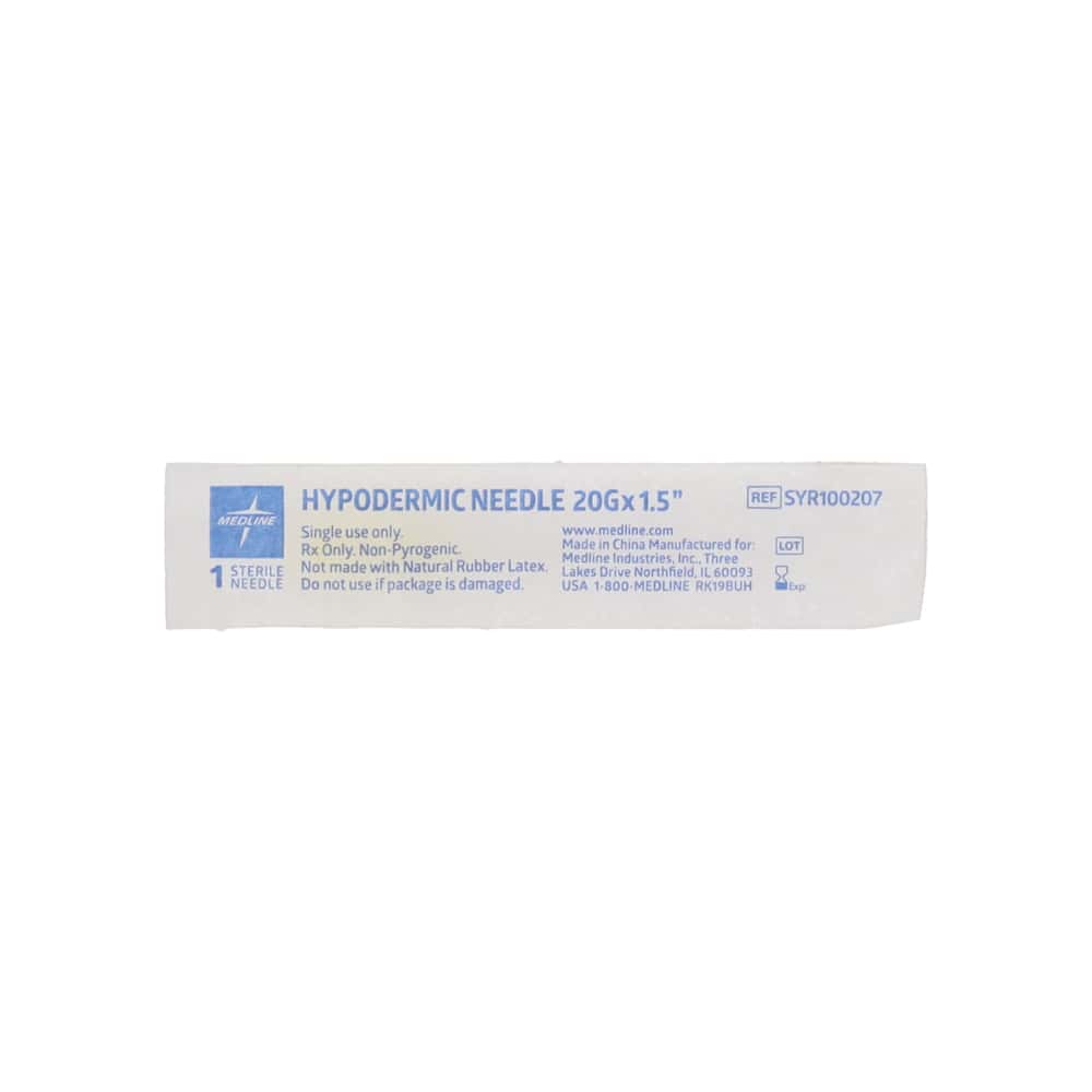 Aguja hipodérmica para inyección 20 g / 1.5" Medline - Miniatura 8