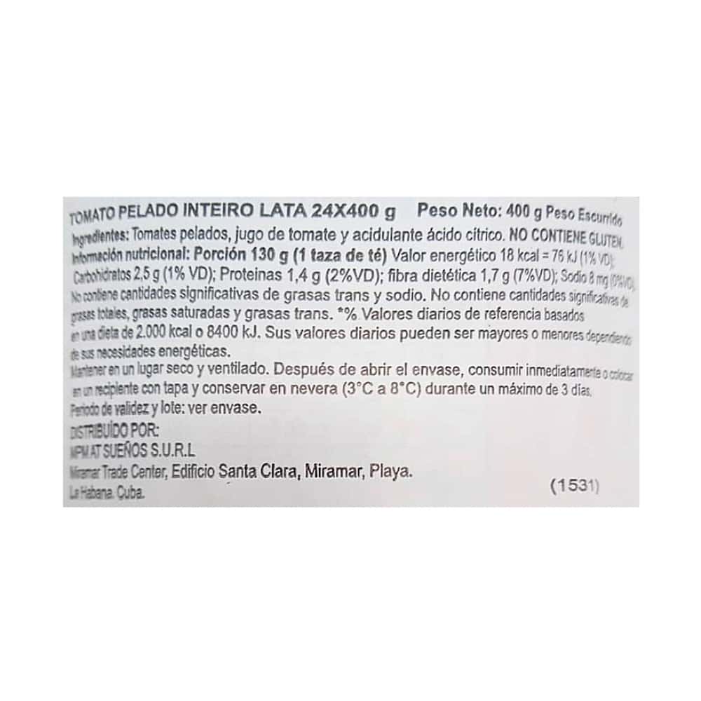 Tomate pelado en lata Predilecta (400 g / 14.10 oz) - Miniatura 2