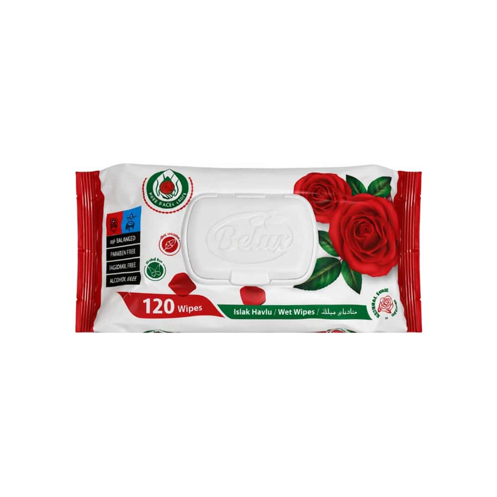Toallitas húmedas con fragancia a rosas Belux (120 U) - Miniatura 1