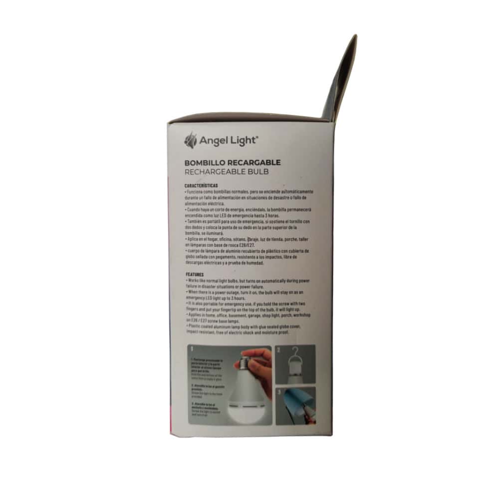 Bombillo recargable Led luz blanca 9 W Angel Light - Miniatura 2