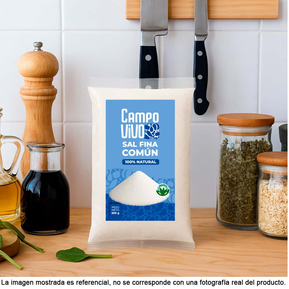 Sal fina común Campo Vivo (8 x 500 g / 1.1 lb) - Miniatura 5