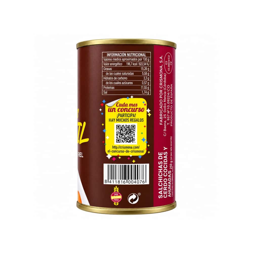 Salchichas Cocktail sin piel Crismona (410 g / 14.46 oz) - Miniatura 2