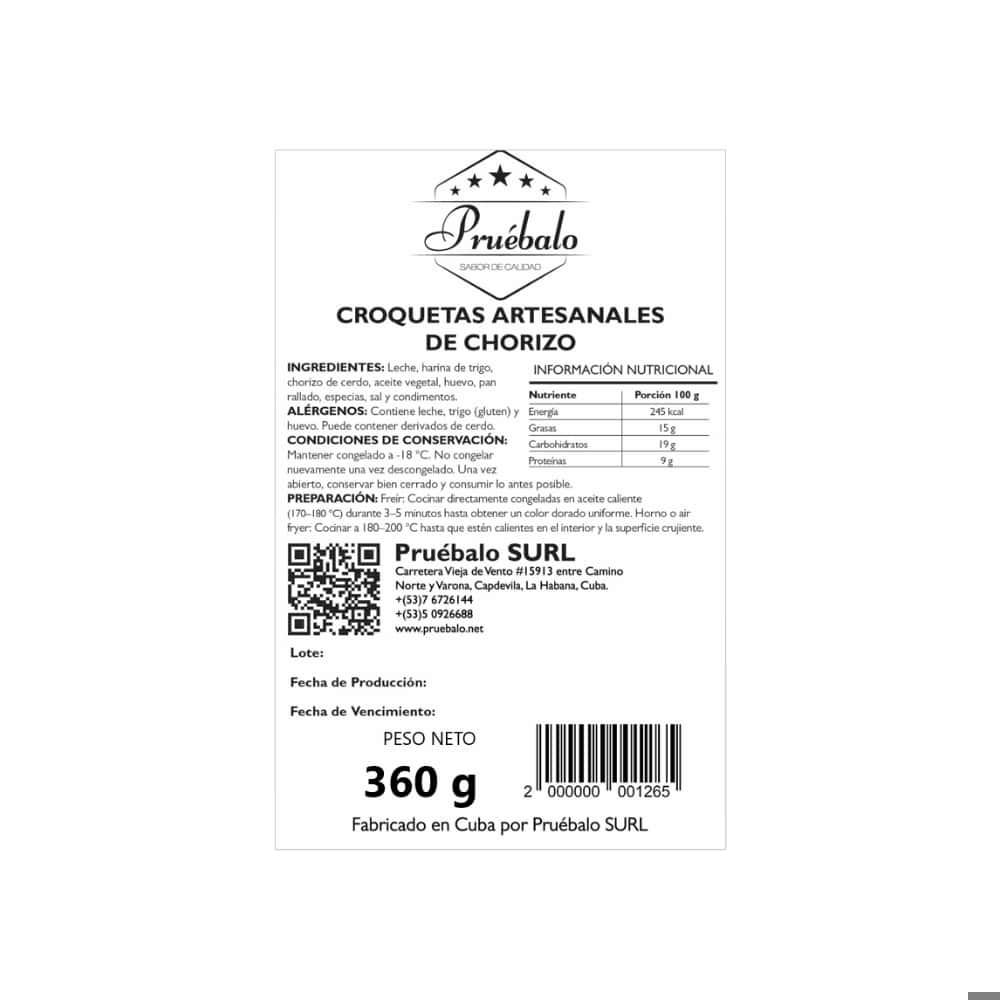 Croquetas artesanales de chorizo Pruébalo (360 g / 12.7 oz) - Miniatura 3