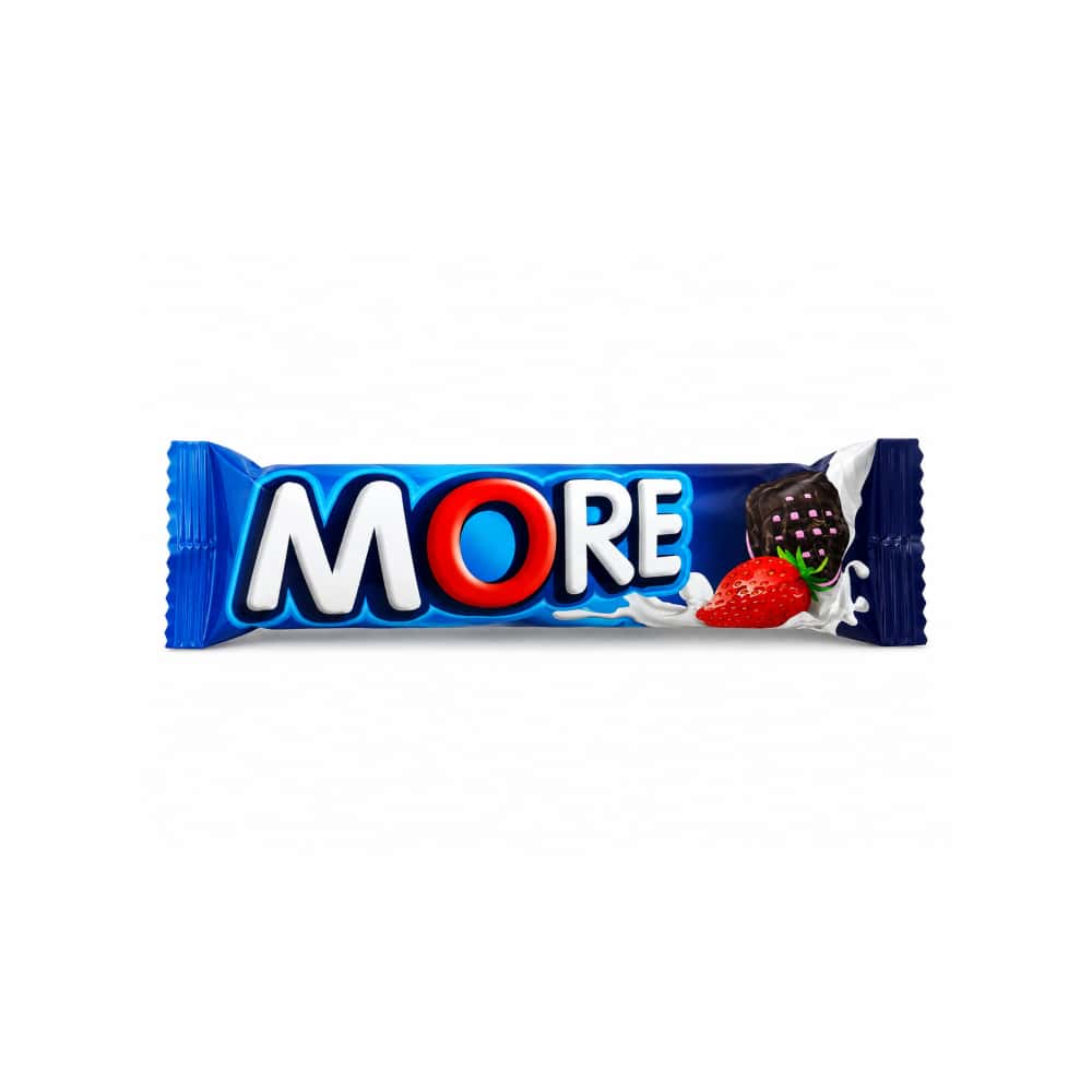 Galleta de chocolate rellena con crema de fresa More (100 g / 3.52 oz) - Miniatura 1
