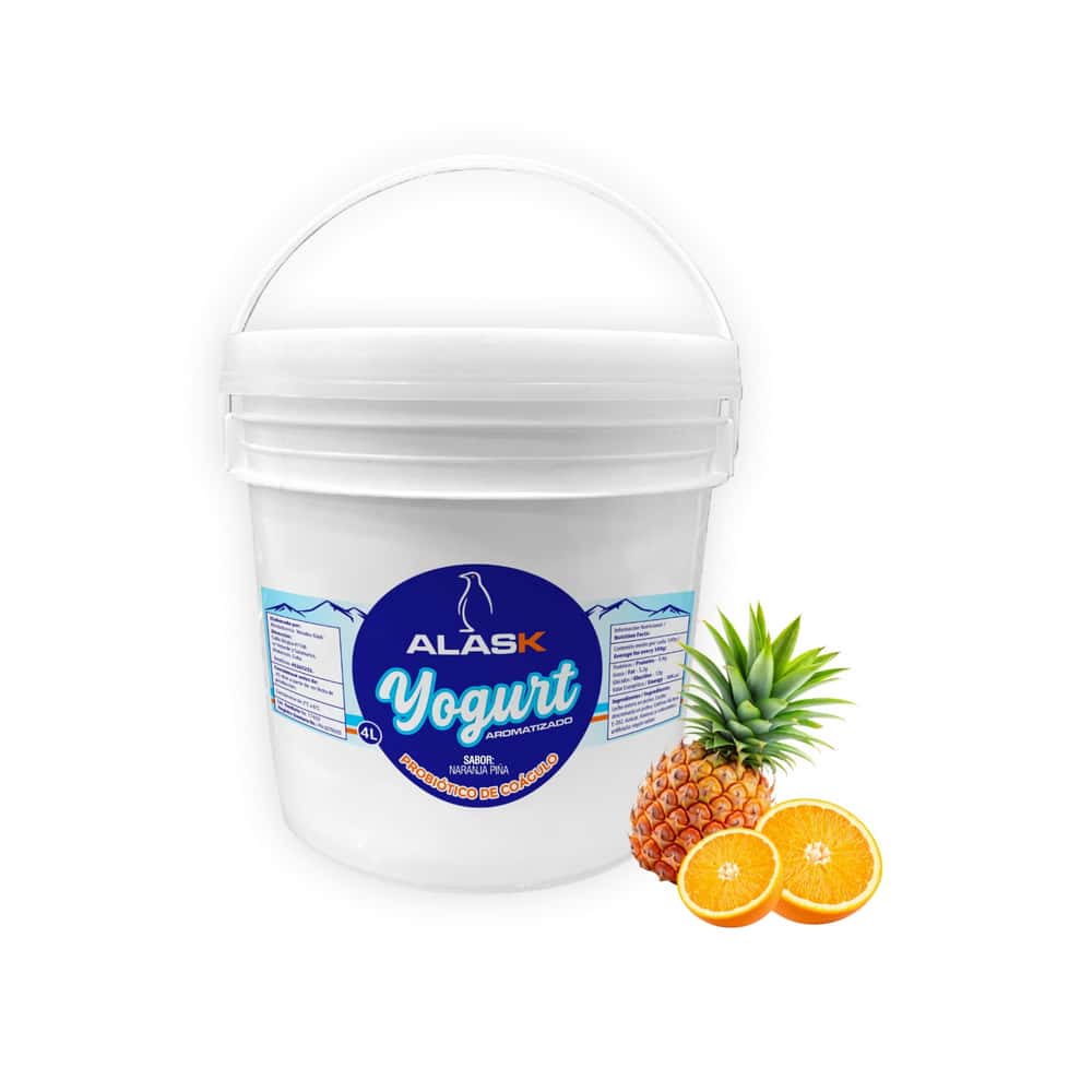 Yogurt probiótico de coágulo sabor naranja piña Alask (4 L) - Miniatura 1