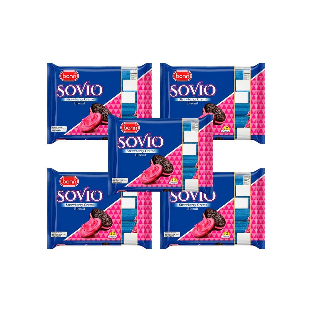 Galletas Sovio con crema de fresa Bonn (5 x 360 g / 12.7 oz) - Miniatura 1