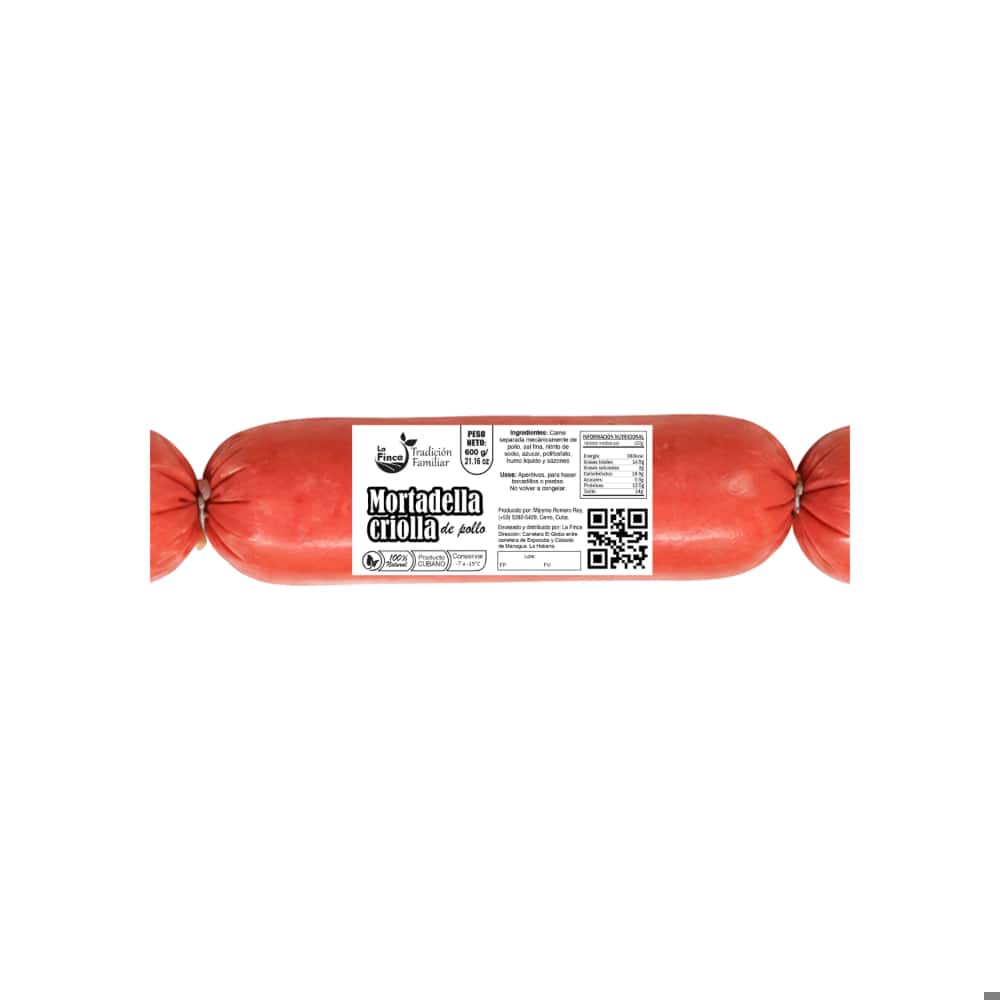 Mortadella criolla de pollo La Finca (600 g / 1.32 lb) - Miniatura 2