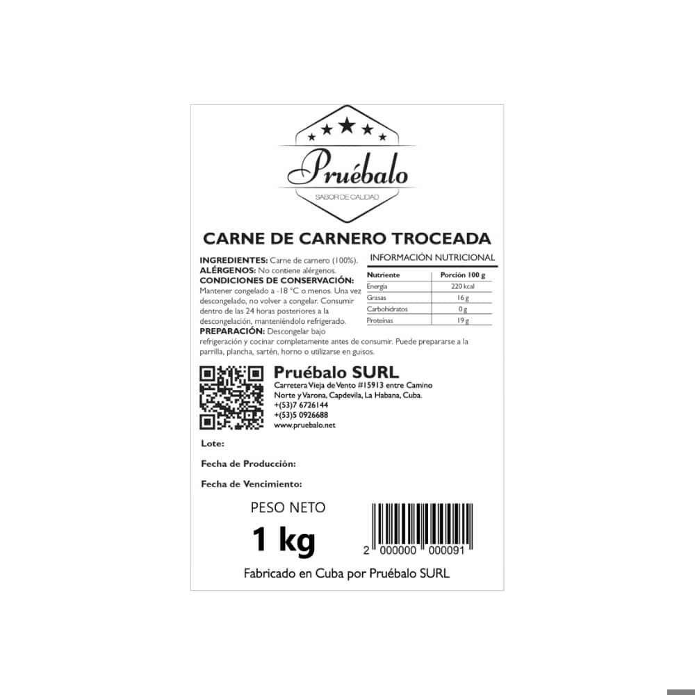 Carne de carnero troceada Pruébalo SRL (1 kg / 2.2 lb) - Miniatura 3
