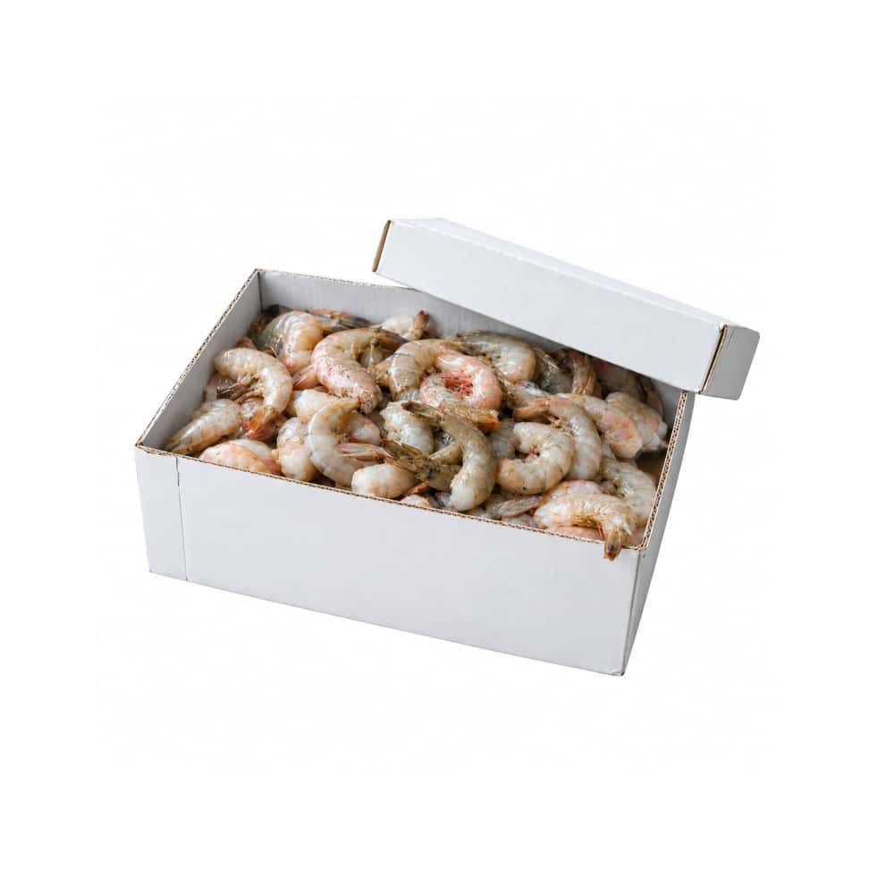 Caja de camarones entero sin cabeza Pescaito (2 kg / 4.4 lb) - Miniatura 1