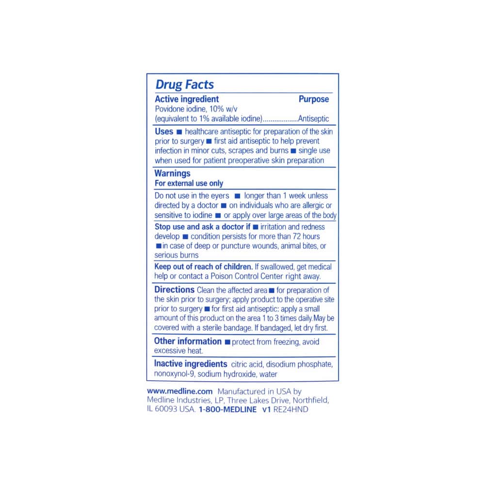 Povidona yodada 10% antiséptico tópico Medline (118 ml / 4 fl oz) - Miniatura 3