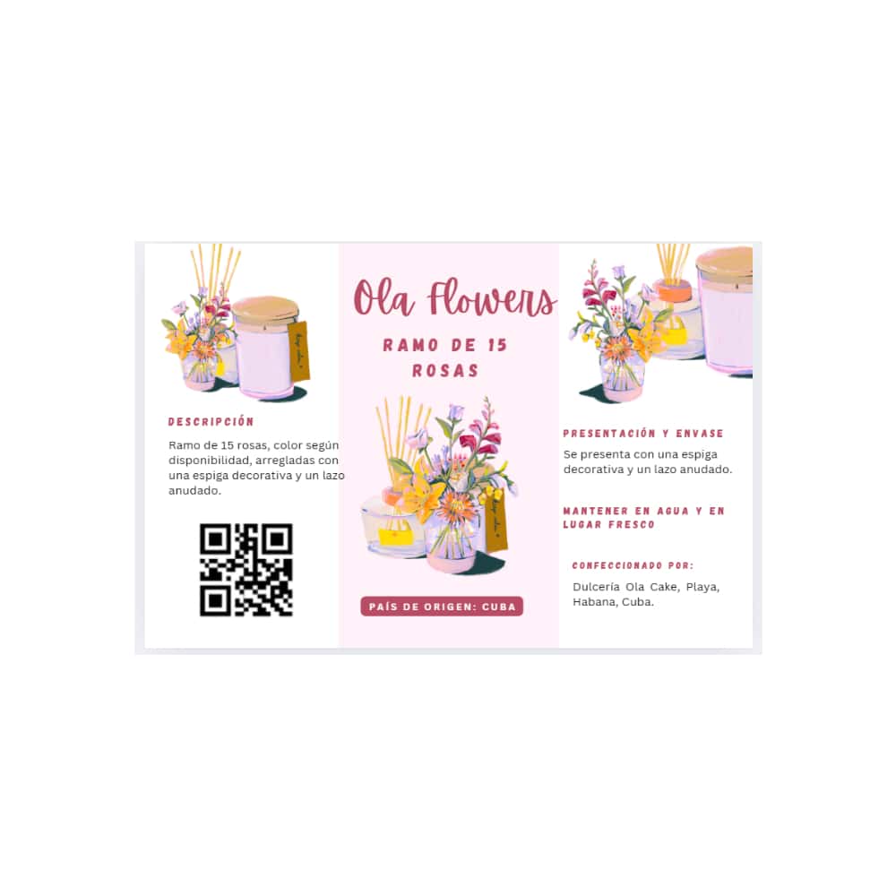 Ramo de 15 rosas Ola Cake - Miniatura 3