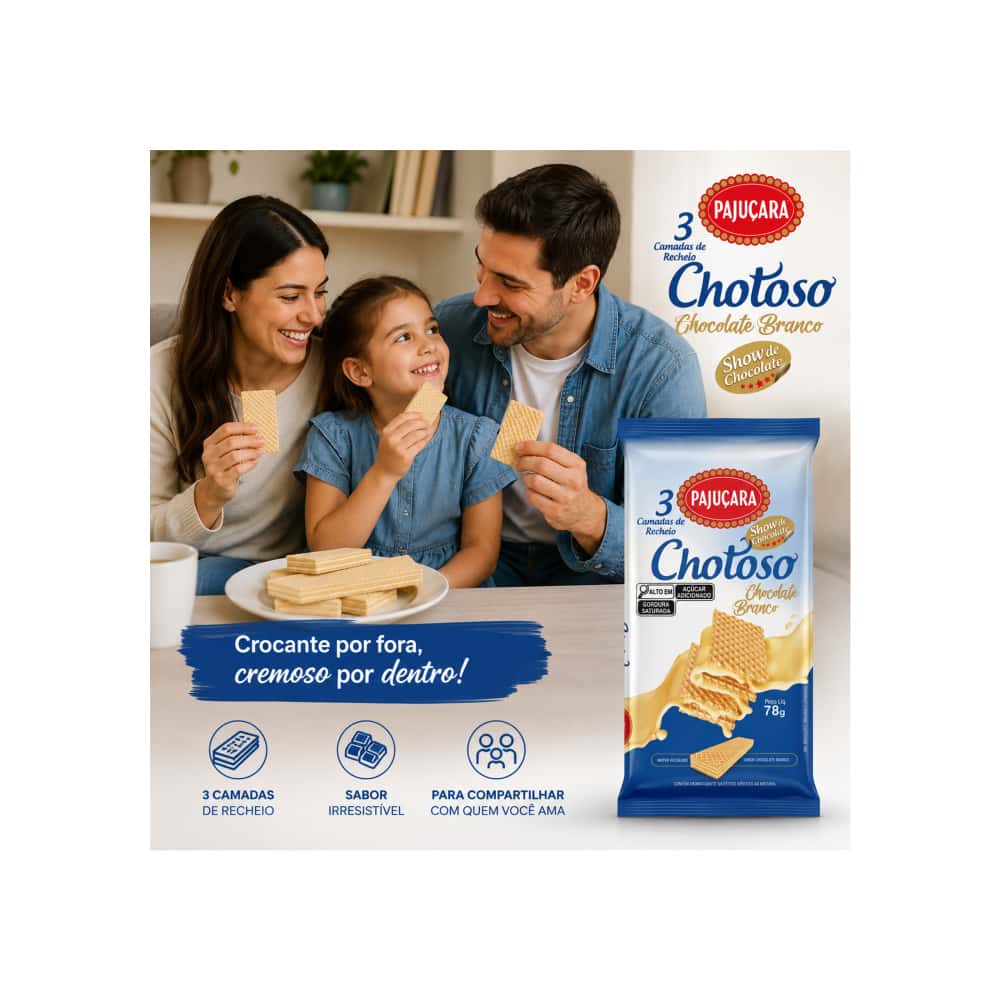 Sorbetos rellenos de chocolate blanco Chotoso Pajucara (78 g / 2.75 oz) - Miniatura 4