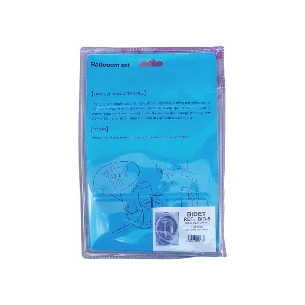 Ducha sanitaria manual con tubo flexible de acero inoxidable de 1.5 m - Miniatura 4