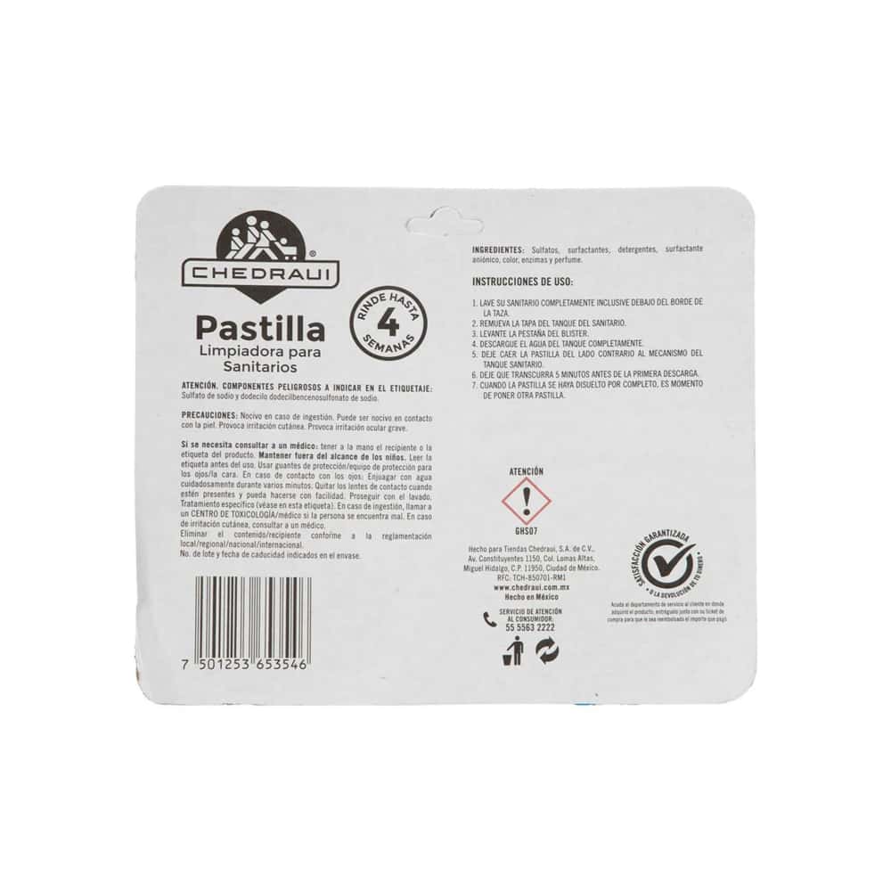 Pastilla limpiadora para sanitarios Chedraui (96 g / 3.39 oz) - Miniatura 2