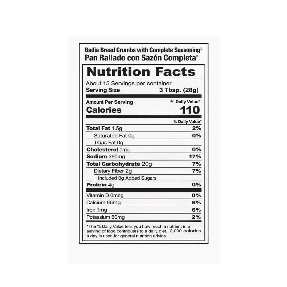Pan rallado con sazón completo Badia (425 g / 15 oz) - Miniatura 5
