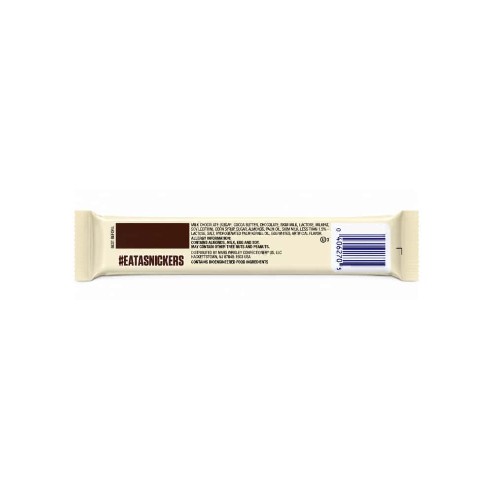 Barra de chocolate con leche rellena de caramelo y almendras Snickers (91.6 g / 3.23 oz) - Miniatura 3