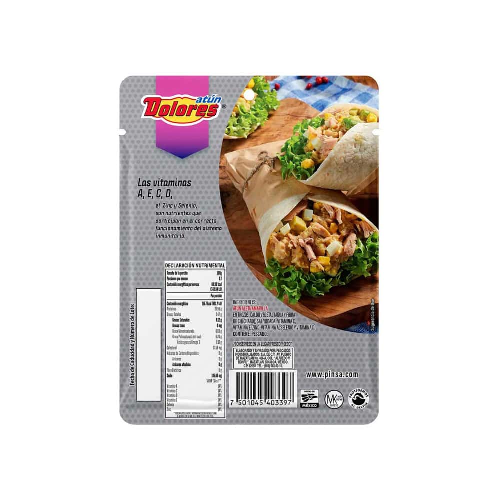 Atún aleta amarilla en trozos en agua Dolores (74 g / 2.61 oz) - Miniatura 2
